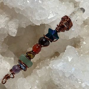 Handmade Chakra aura quartz magic wand 🪄